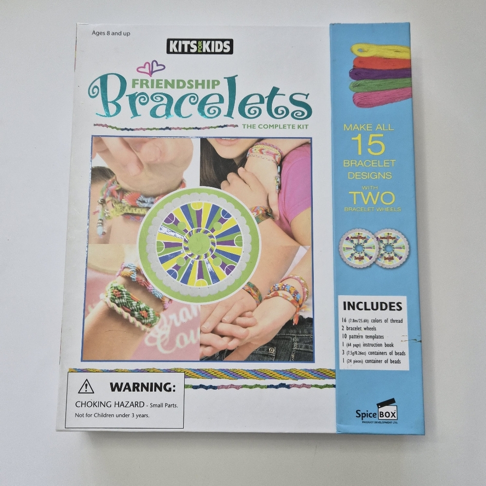 Friendship Bracelet Making Kit Beads Floss Instructions